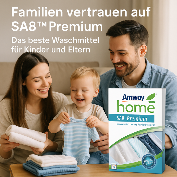 Familie-beim-Falten-frischer-Wasche